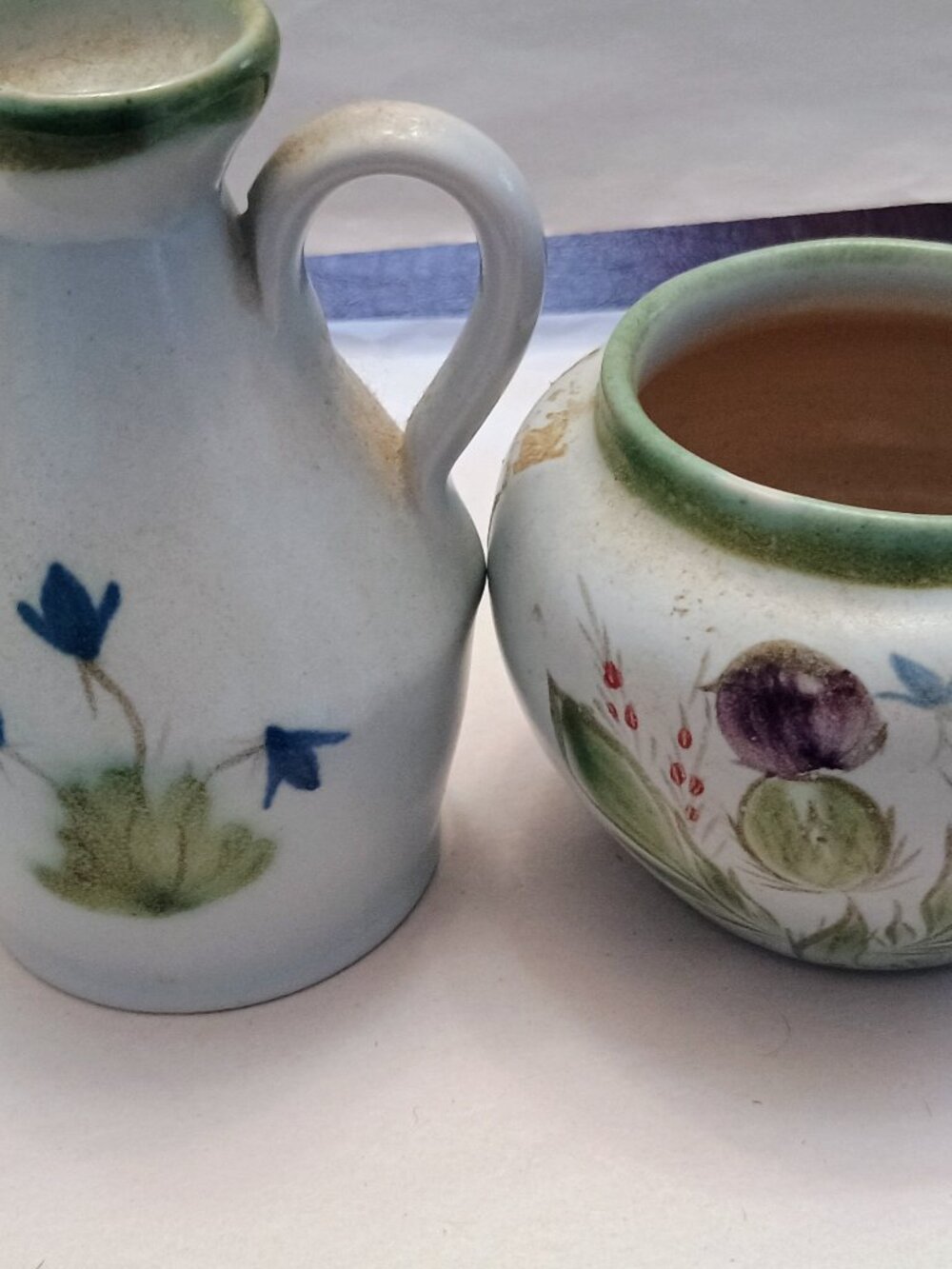 Buchan Portobello Scotland Thistleware Stoneware pitcher and sugar bowl i